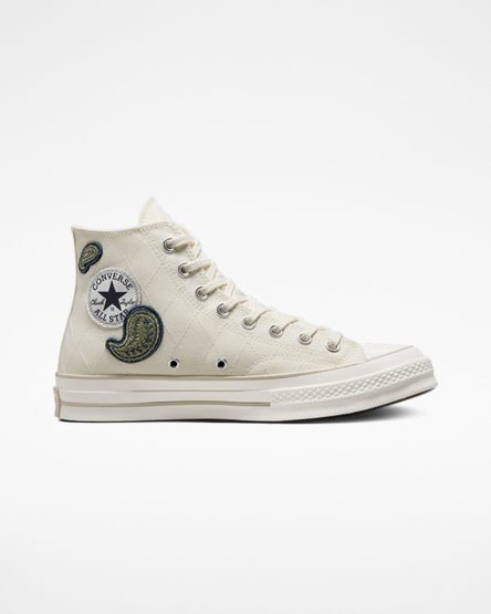 Tenis Converse Chuck 70 Crafted Patches Cano Alto Feminino Bege Azul Marinho Verdes | PT D039850